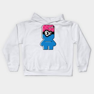 cartoon funny cute The owner of the glasses Kids Hoodie